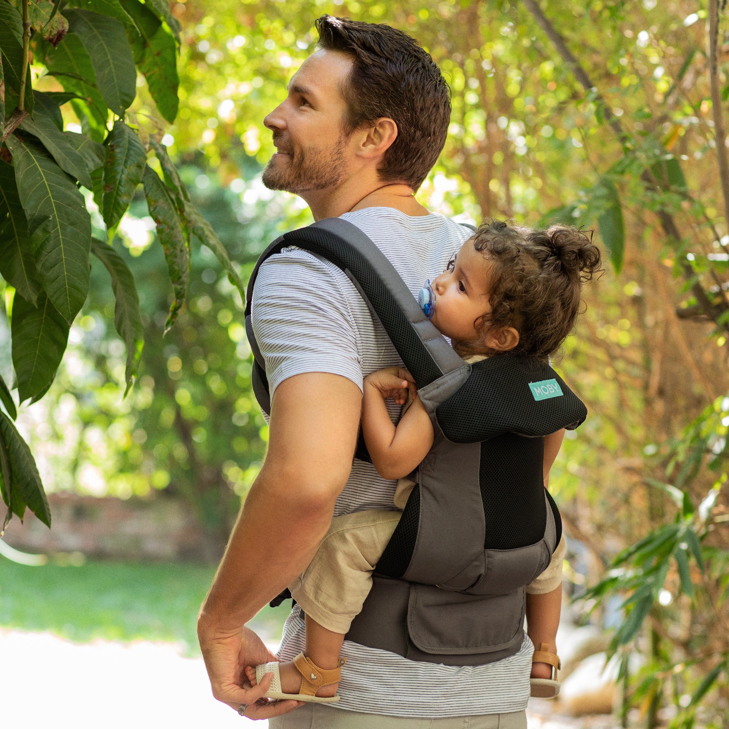 NEW! MOBY Move 4 Position Carrier - Charcoal Grey | Little Baby.