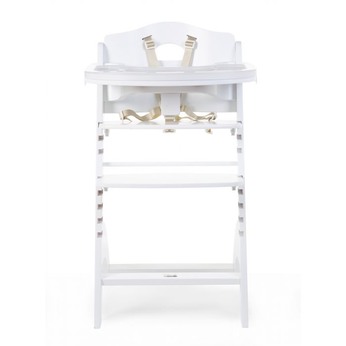 Childhome Lambda 3 Baby High Chair + Feeding Tray - White