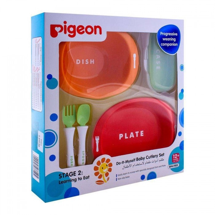 Pigeon Do It Myself Baby Cutlery Set | Little Baby.