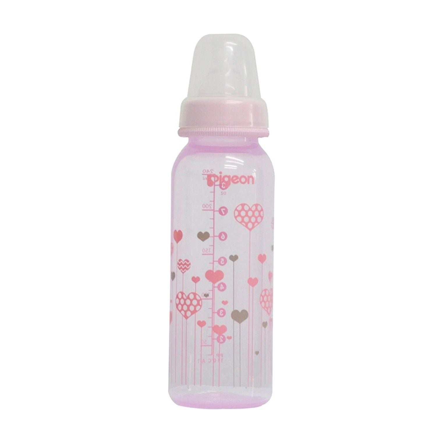 Pigeon Flexible Peristaltic Nipple Clear RPP 240ml-M-Pink | Little Baby.