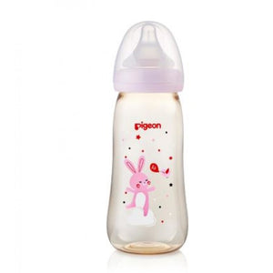 Pigeon SofTouch PPSU Nursing Bottle - 330ml (Pink Rabbit) | Little Baby.