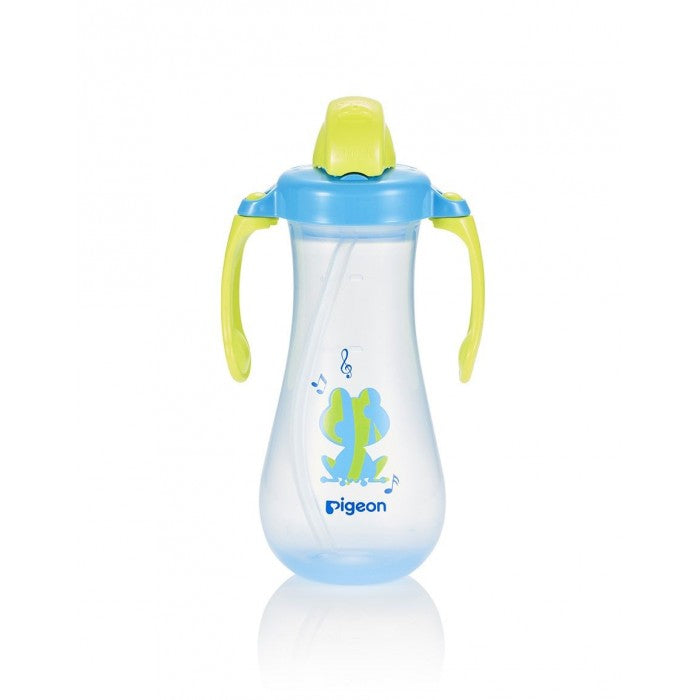 Pigeon Tall Straw Bottle - Blue | Little Baby.