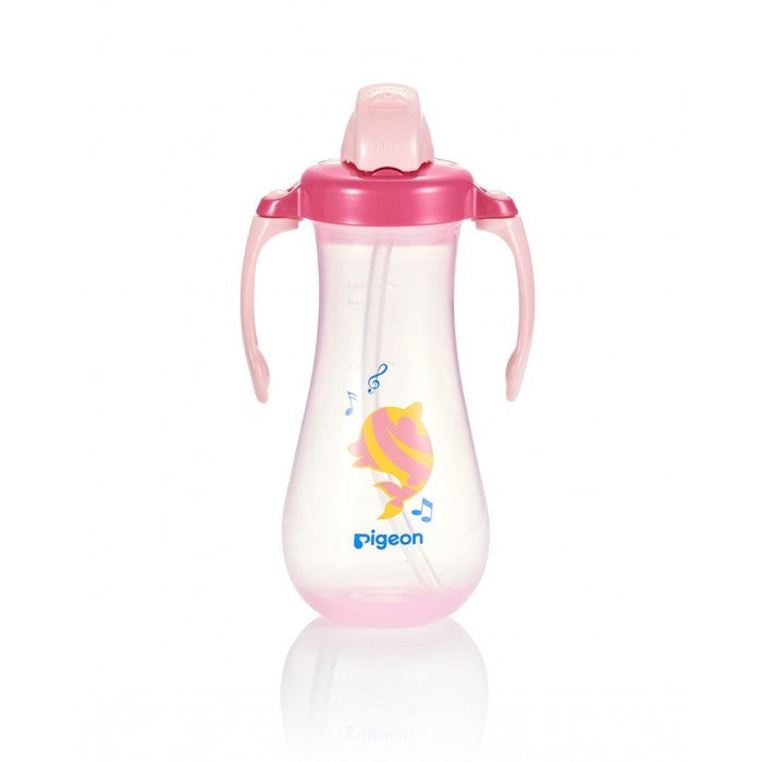 Pigeon Tall Straw Bottle - Pink | Little Baby.