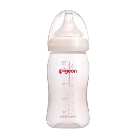 Pigeon Wide-Neck Softouch Peristaltic Plus Nursering Bottle - 240ml | Little Baby.