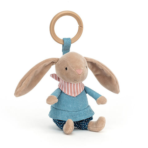 JellyCat Little Rambler Bunny Rattle | Little Baby.
