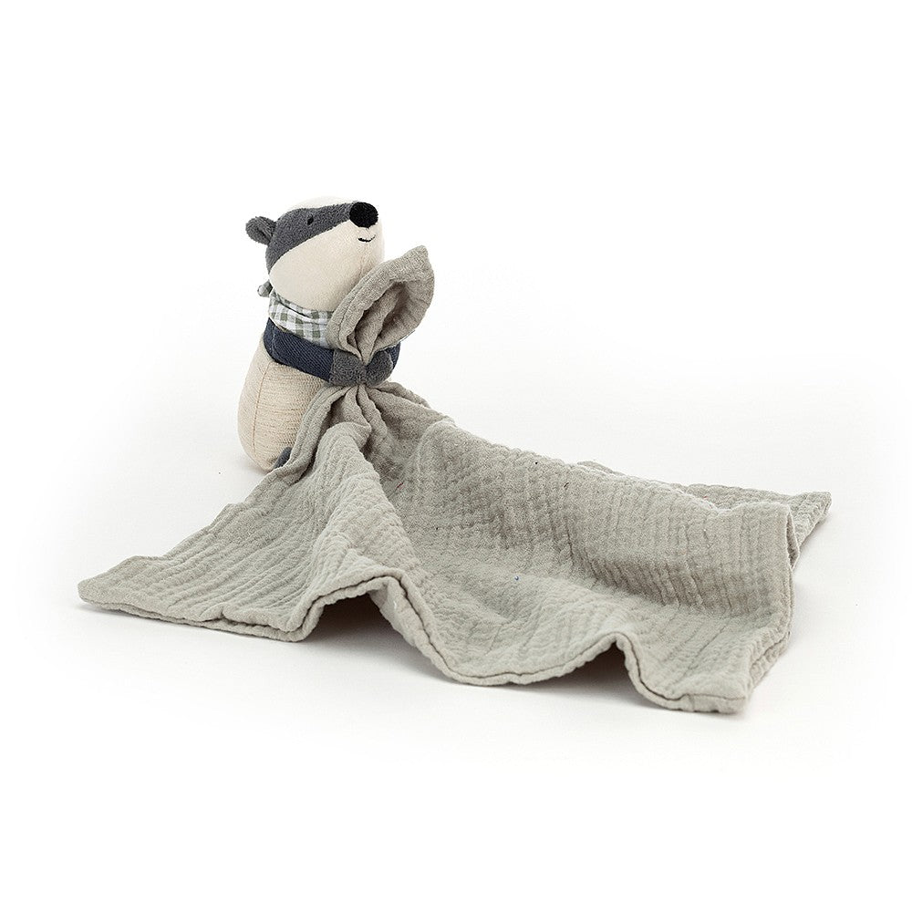 JellyCat Little Rambler Badger Soother | Little Baby.