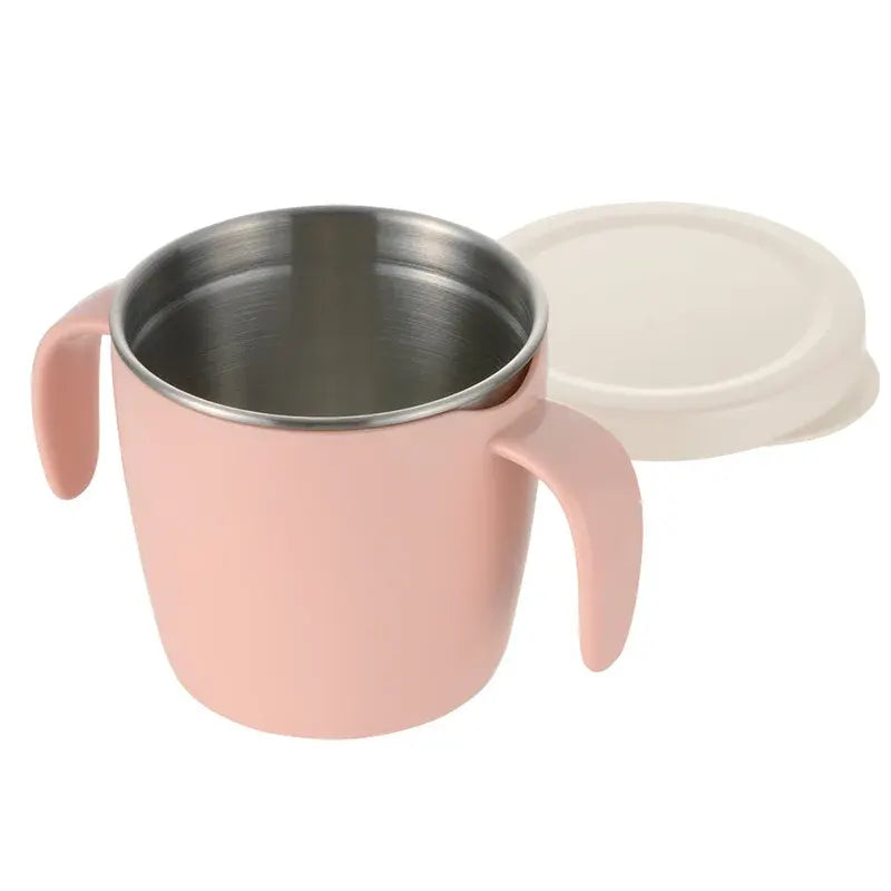 Richell TLI Stainless Steel Two Handle Cup