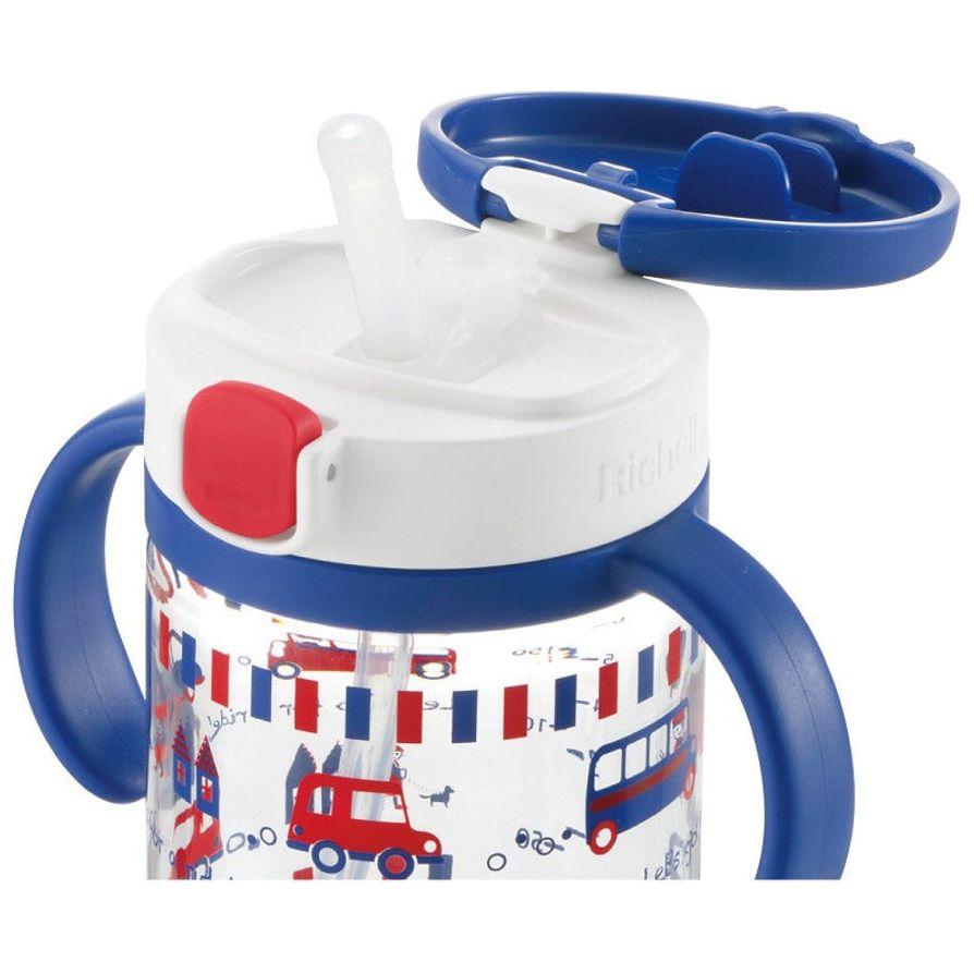 Richell Aqulea Clear Straw Bottle Mug (320ml)