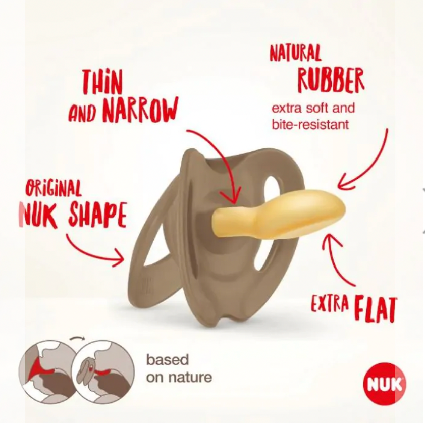 NUK for Nature Latex Soother (Free Soother Cover) Assorted Designs