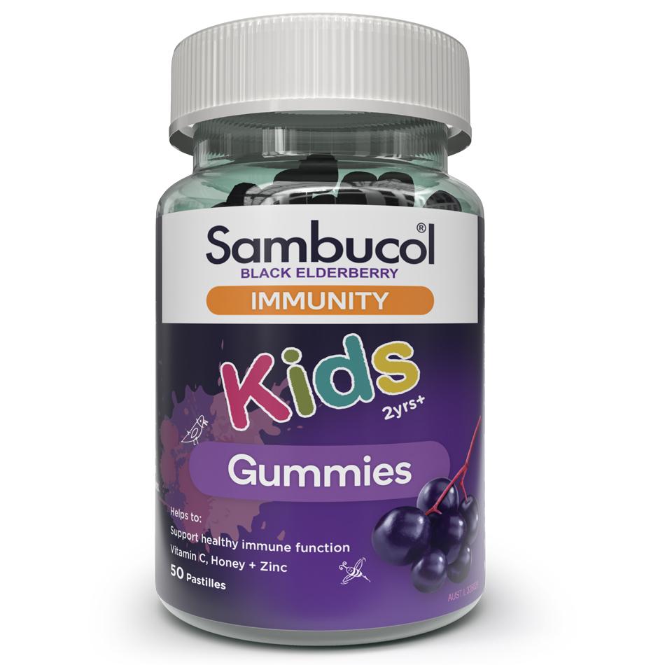 Sambucol Kids Immunity Gummies (AUS Version), 50 gums x 3 Bundle. Expiry 7/22
