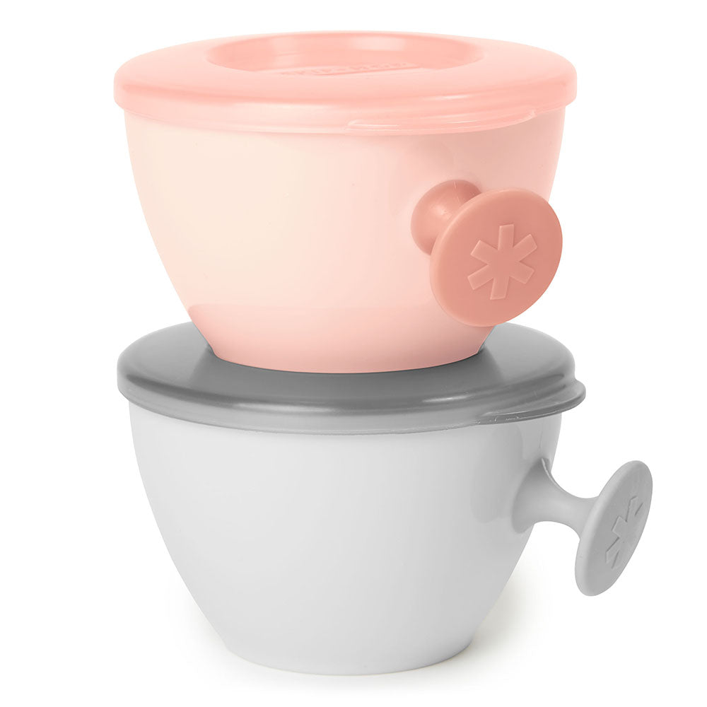 Skip Hop Easy-Grab Bowls-Grey/Soft Coral | Little Baby.