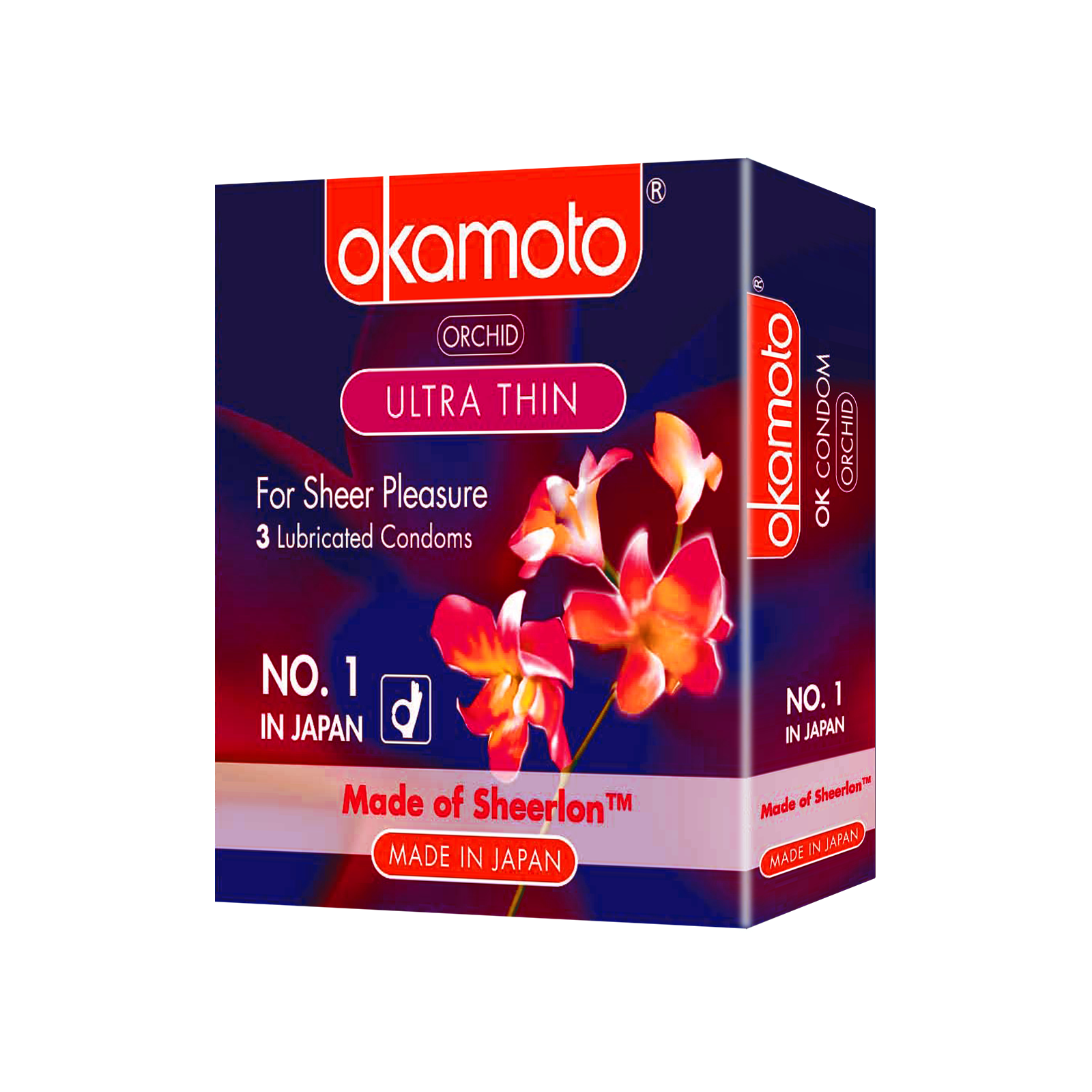 Okamoto Condoms Orchid Ultra Thin 3s | Little Baby.