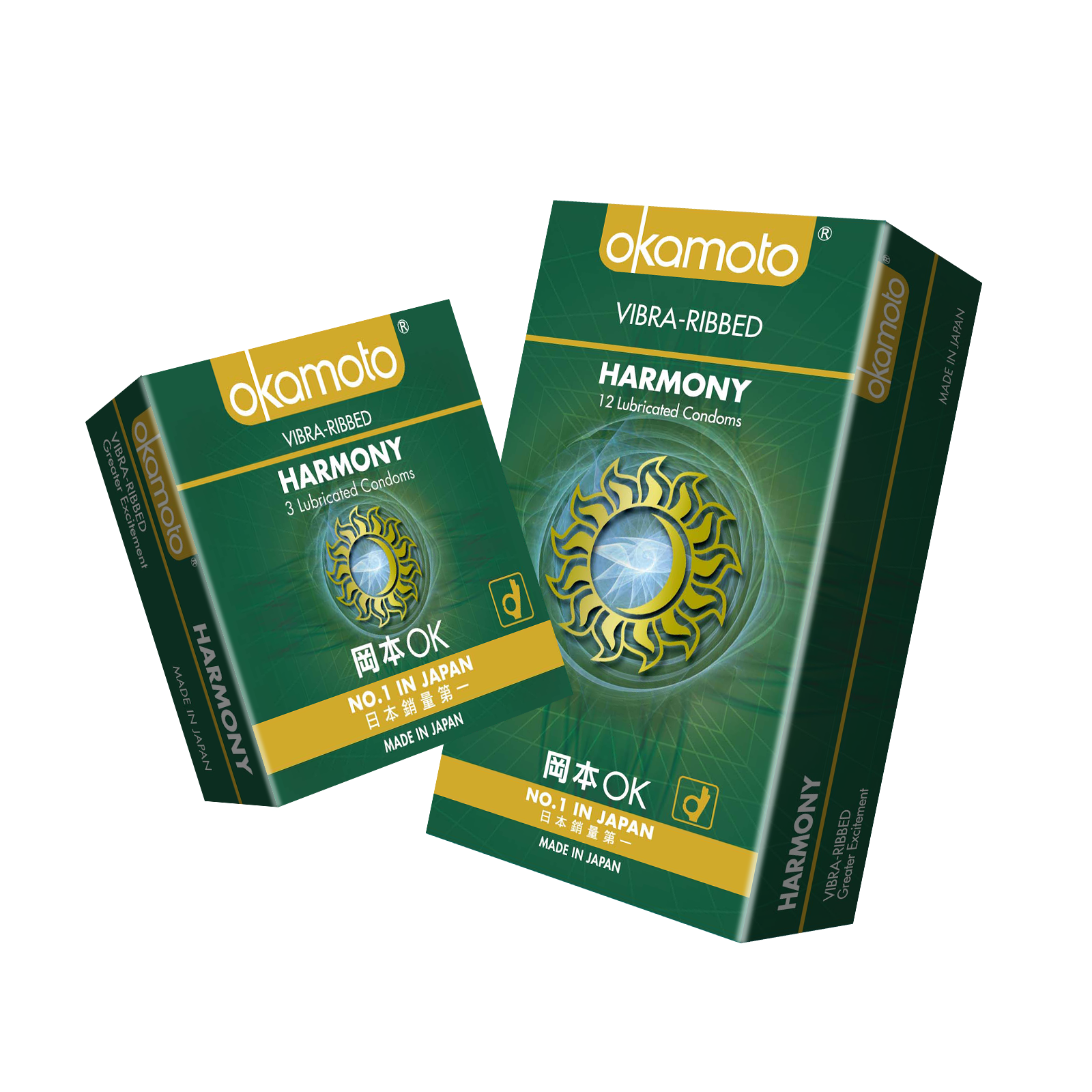 Okamoto Condoms Harmony Vibra Ribbed 3s | Little Baby.