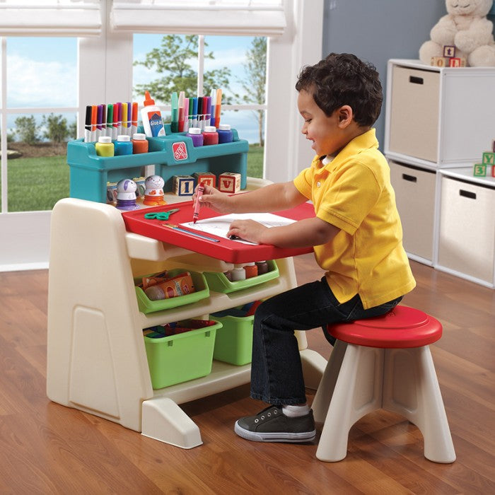 Step 2 Flip & Doodle Easel Desk With Stool™ | Little Baby.