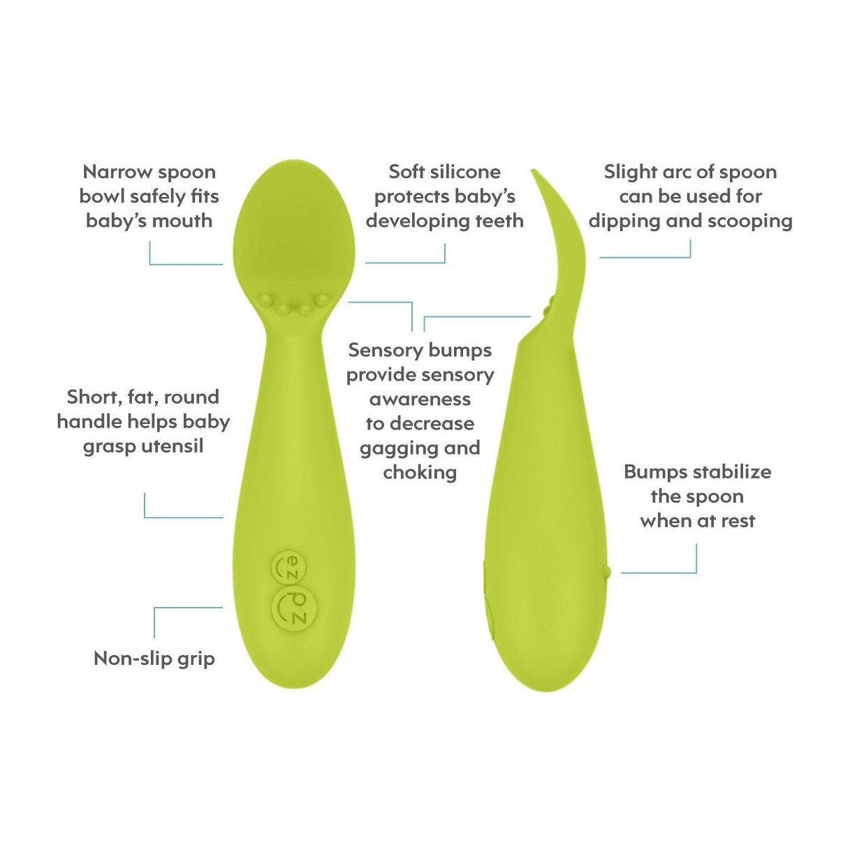 ezpz Tiny Spoon - 2-Pack (8 colours) | Little Baby.