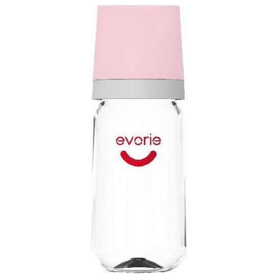 Evorie Tritan Wide-neck Baby Milk Feeding Bottle 240mL/8oz, Camellia