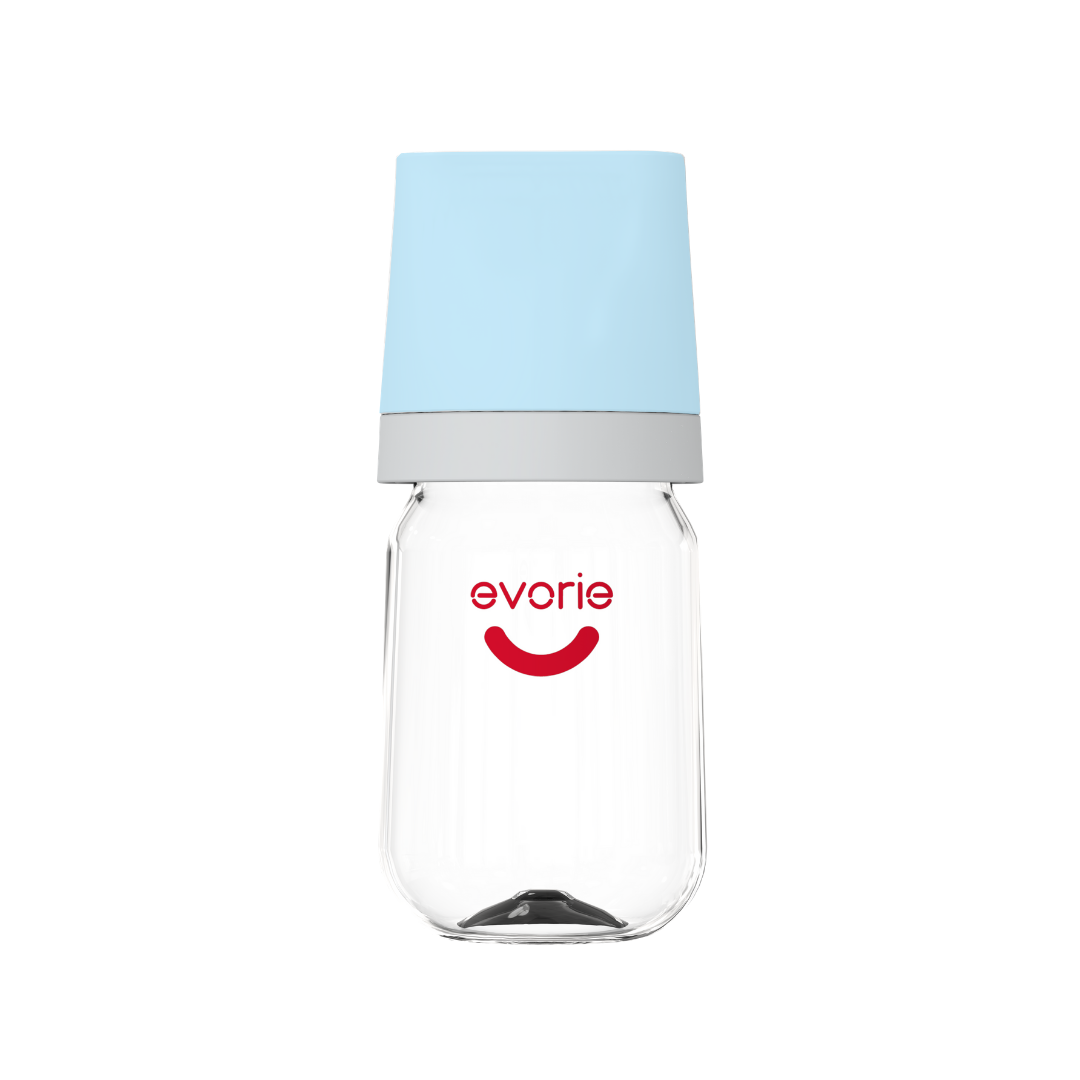 Evorie Tritan Wide-neck Baby Milk Feeding Bottle 160mL/5oz, Bluebell