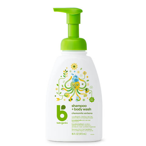 Babyganics Shampoo + Body Wash, Chamomile Verbena - 473ml | Little Baby.