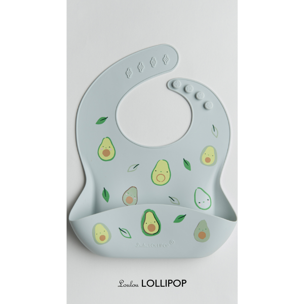 Loulou LOLLIPOP Silicone Bib - Avocado | Little Baby.