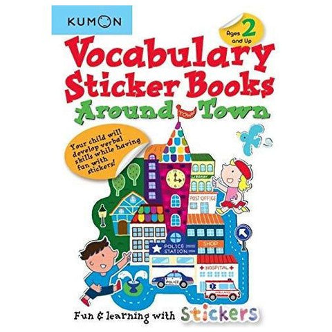 Kumon Vocabulary Sticker Books - Around Town | Little Baby.
