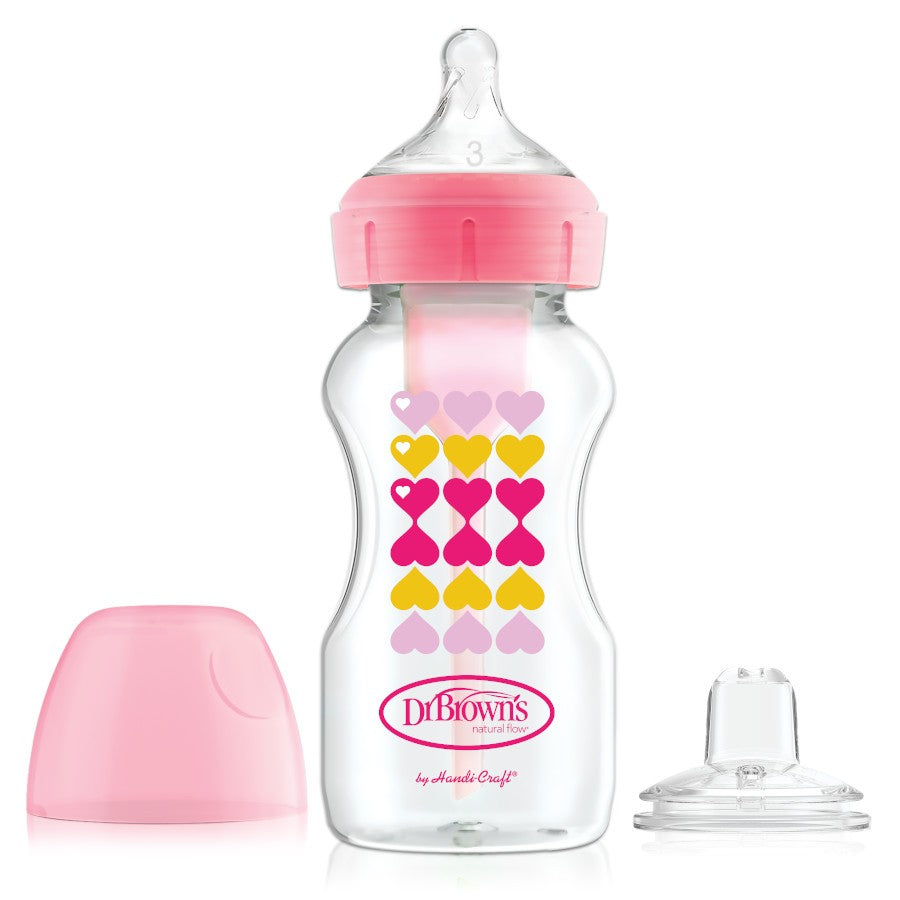 Dr. Brown's Natural Flow Options+ Wide-Neck Bottle Starter Kit (Assorted Designs)