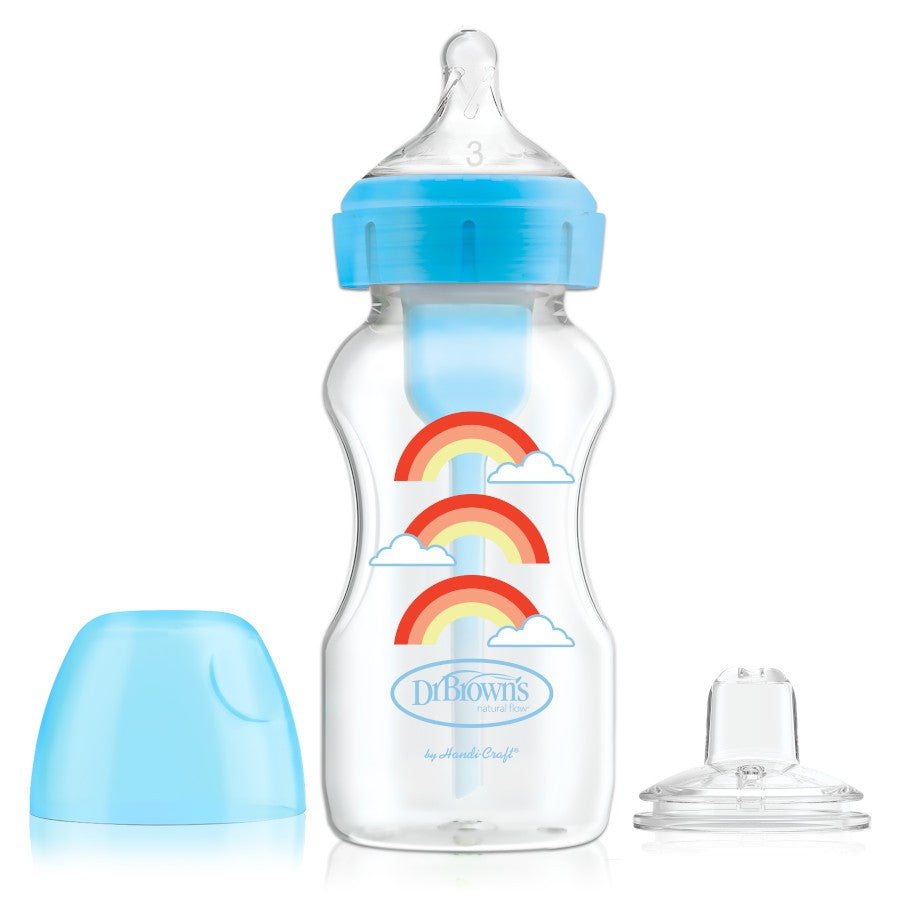 Dr. Brown's Natural Flow Options+ Wide-Neck Bottle Starter Kit (Assorted Designs)