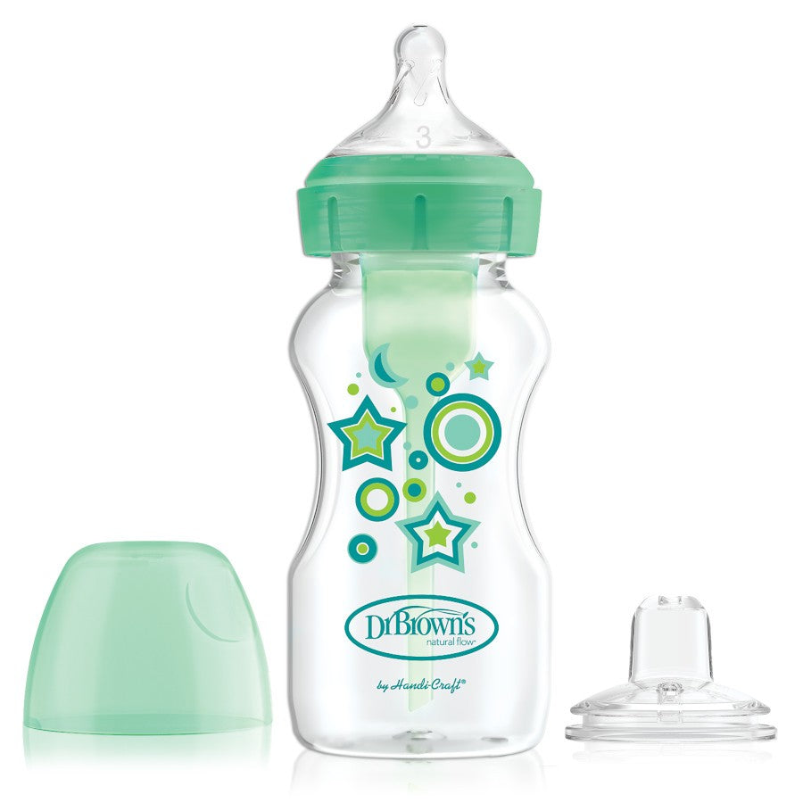 Dr. Brown's Natural Flow Options+ Wide-Neck Bottle Starter Kit (Assorted Designs)
