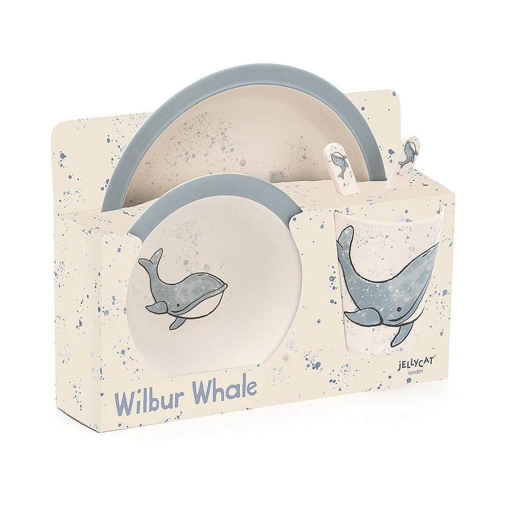 JellyCat Wilbur Whale Bamboo Set | Little Baby.