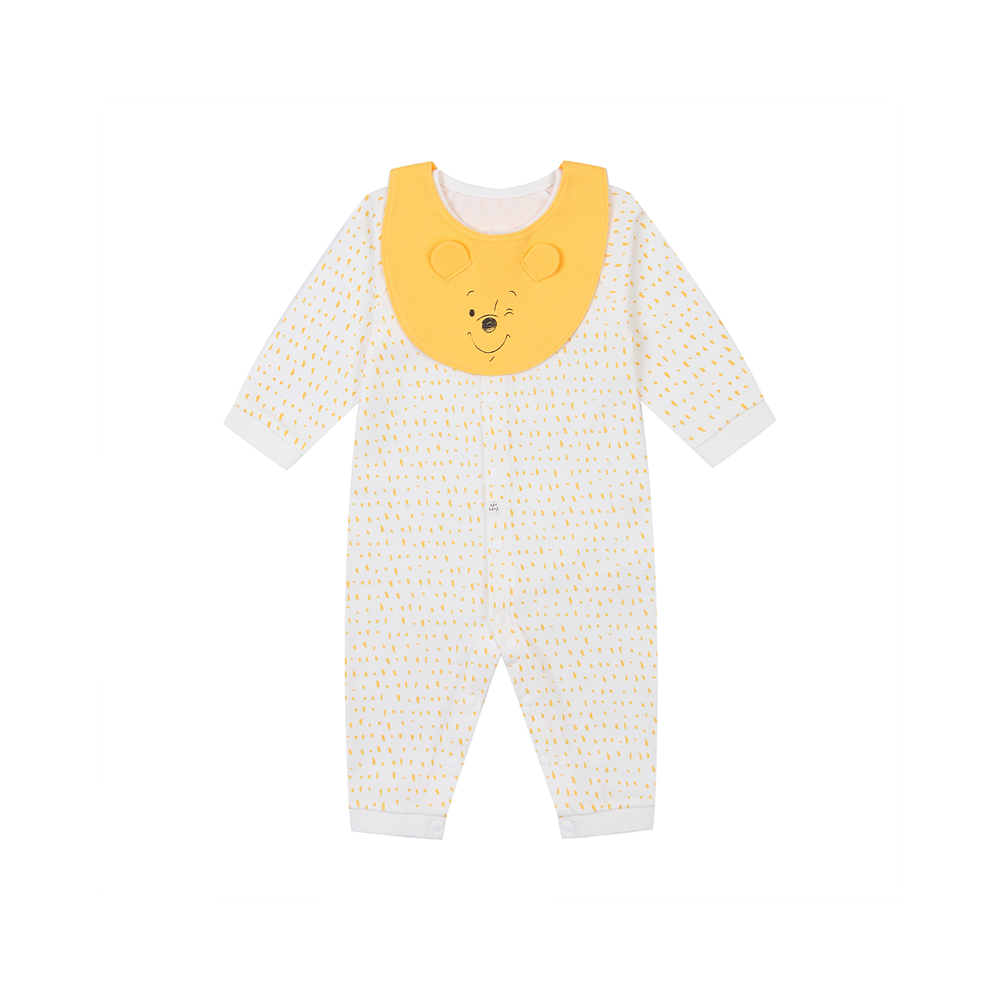 Agabang x Disney Baby Winnie the Pooh Baby Jumpsuit with Bib