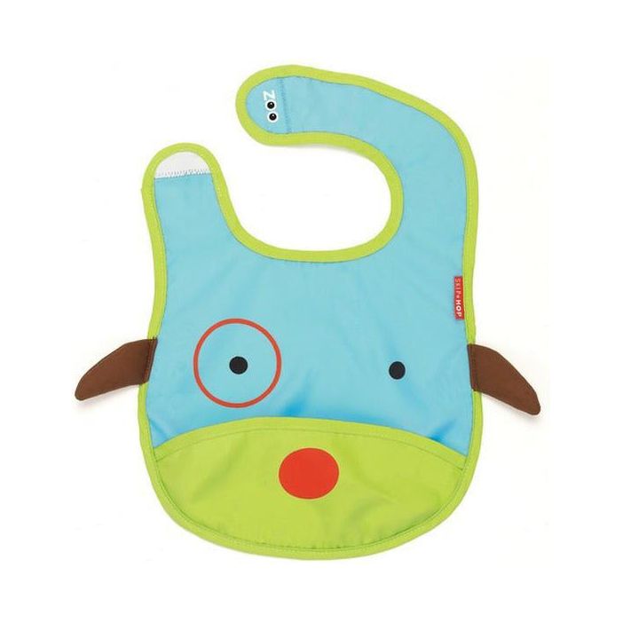 Skip Hop Zoo Tuck-Away Bib - Dog | Little Baby.