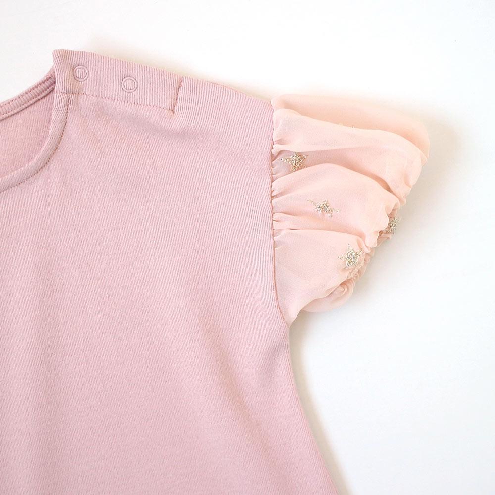 10mois (Dimowa) Star Chiffon Puff T-shirt Pink | Little Baby.