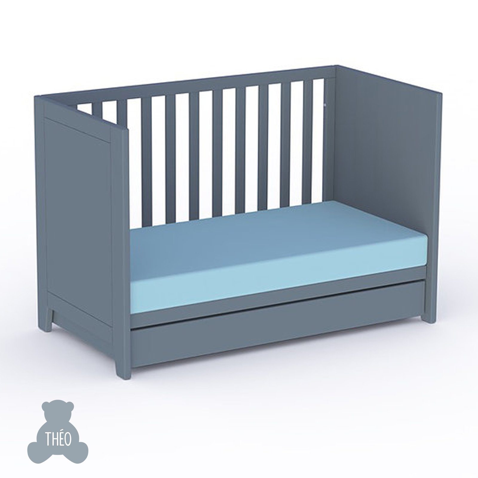 THEO Bed Lili 60 x 120 cm Multi Evolutif x 4 - Silex | Little Baby.