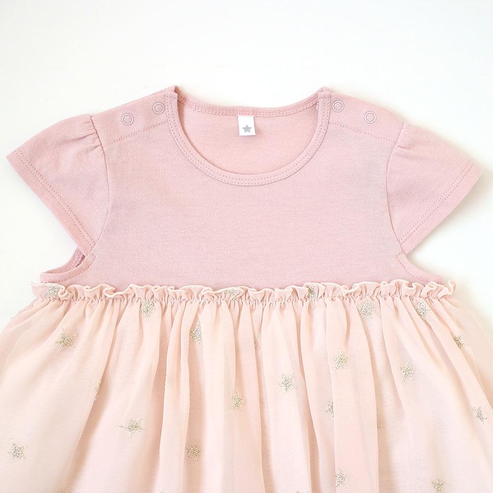 10mois (Dimowa) Star Chiffon Layered Body Pink | Little Baby.