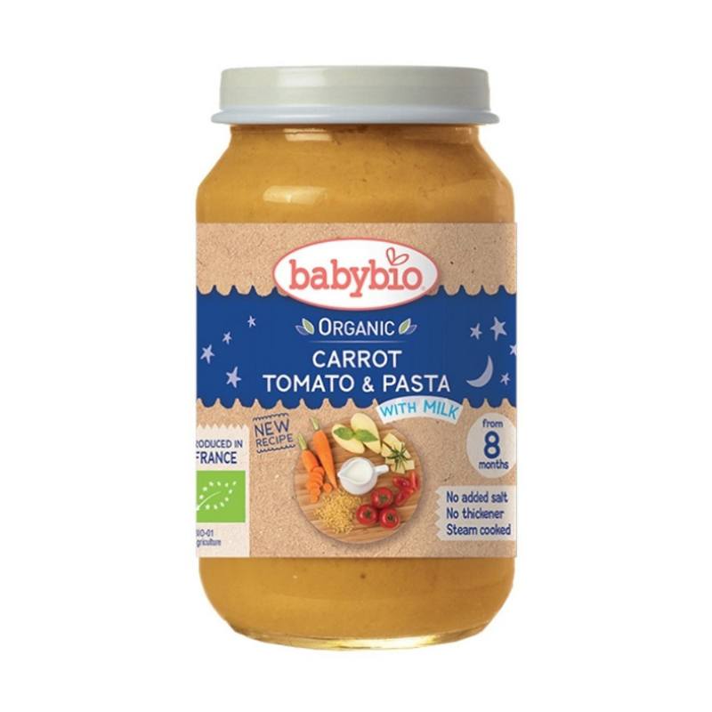 Babybio Organic Carrot, Tomato & Pasta (8 mos.), 200 g | Little Baby.