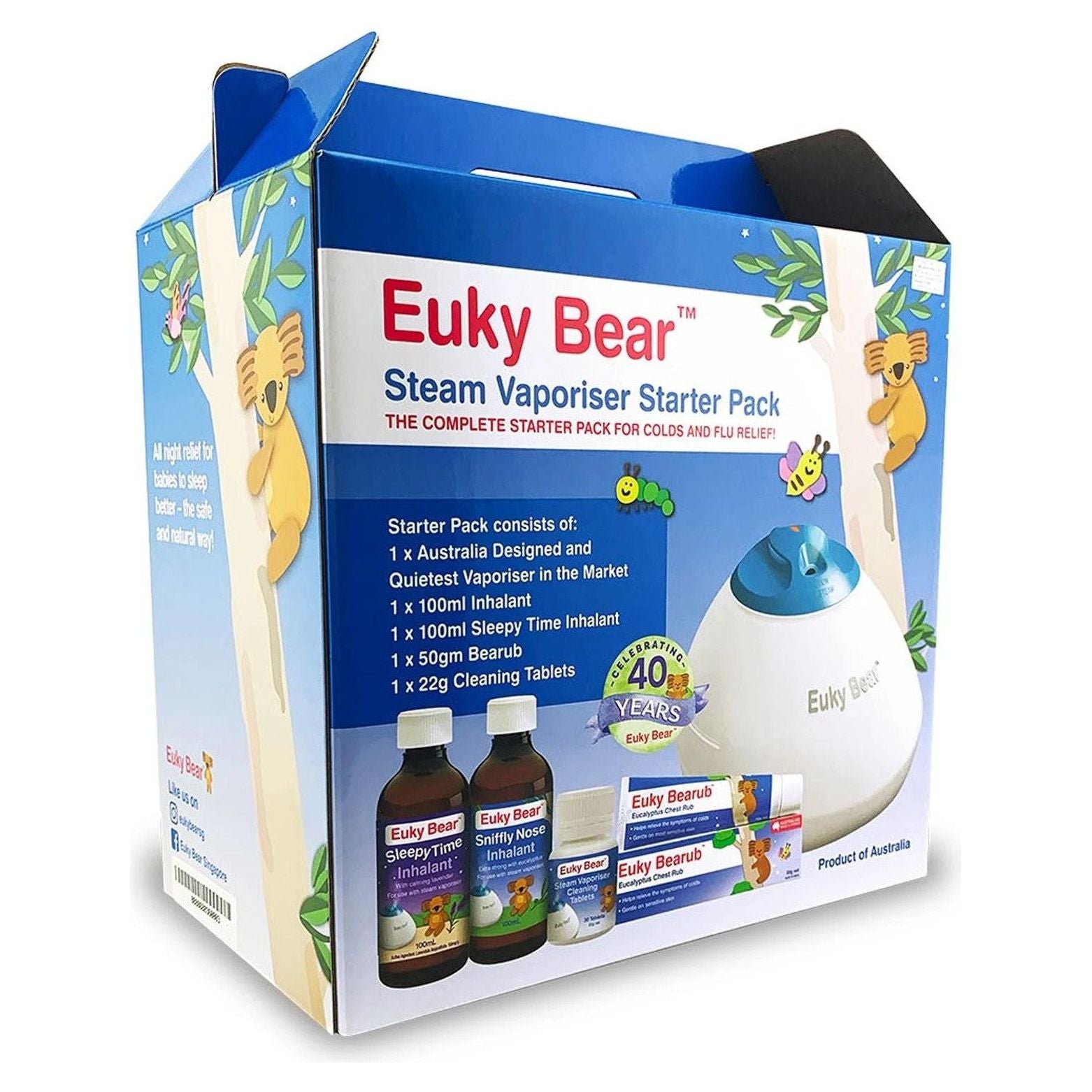 Euky Bear Steam Vaporiser Starter Kit  (With 3-pin SG plug) | Little Baby.