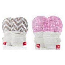 Goumikids Baby Mittens (Chevron + Sketch Pink) | Little Baby.