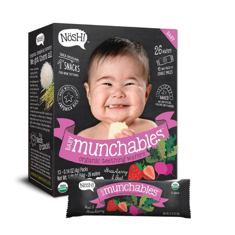 Nosh Baby Munchables - Strawberry & Beet, 13 x 4g. | Little Baby.