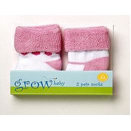 Grow Baby Girl 2 Piece Terry Socks | Little Baby.