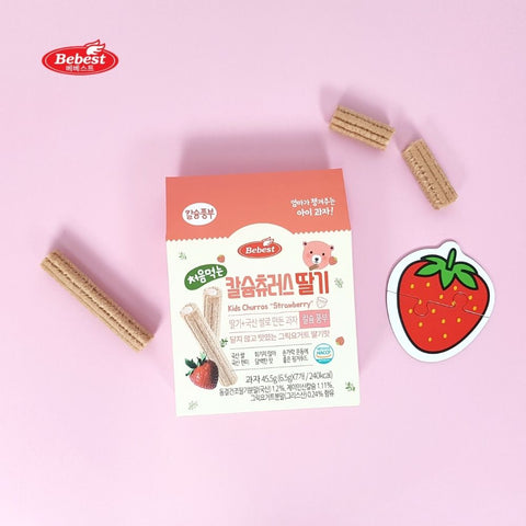 Bebest Kids Calcium Churros - Strawberry (6.5g x 7ea)