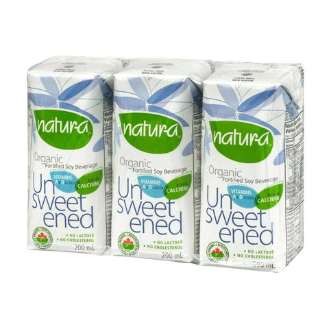 Natur-a Enriched Soy Beverage - Unsweetened (Organic) Pack of 6 - 200 ml. (Expiry 24-Oct-20) | Little Baby.