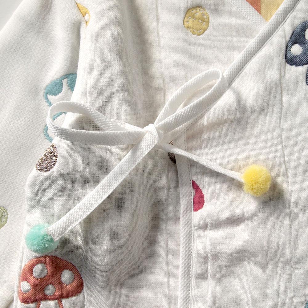 Hoppetta Champignon Fukufuku 6-Gauze Night Robe | Little Baby.