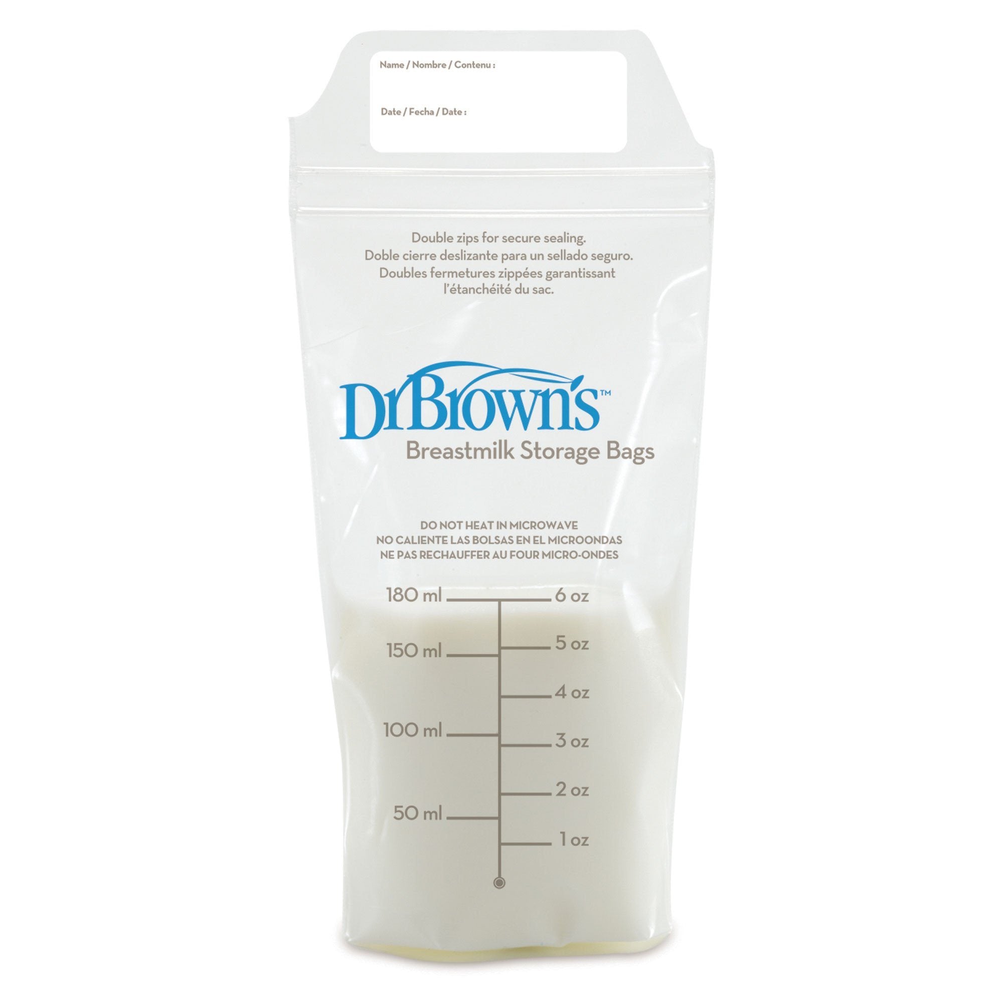 Dr Brown's Breastmilk Storage Bags (6OZ/180ml) 25 Pack | Little Baby.