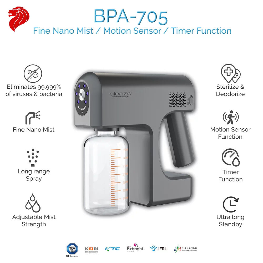 Clenzd BPA -705 Portable Atomizer / Disinfectant Spray