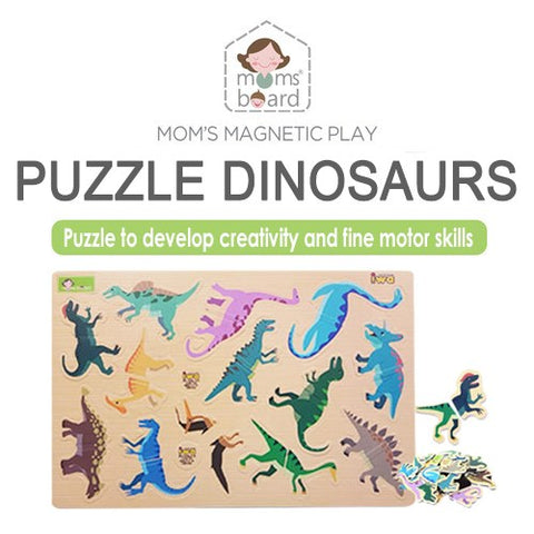 Momsboard Magnetic Puzzle – Dinosaurs (Opp) | Little Baby.