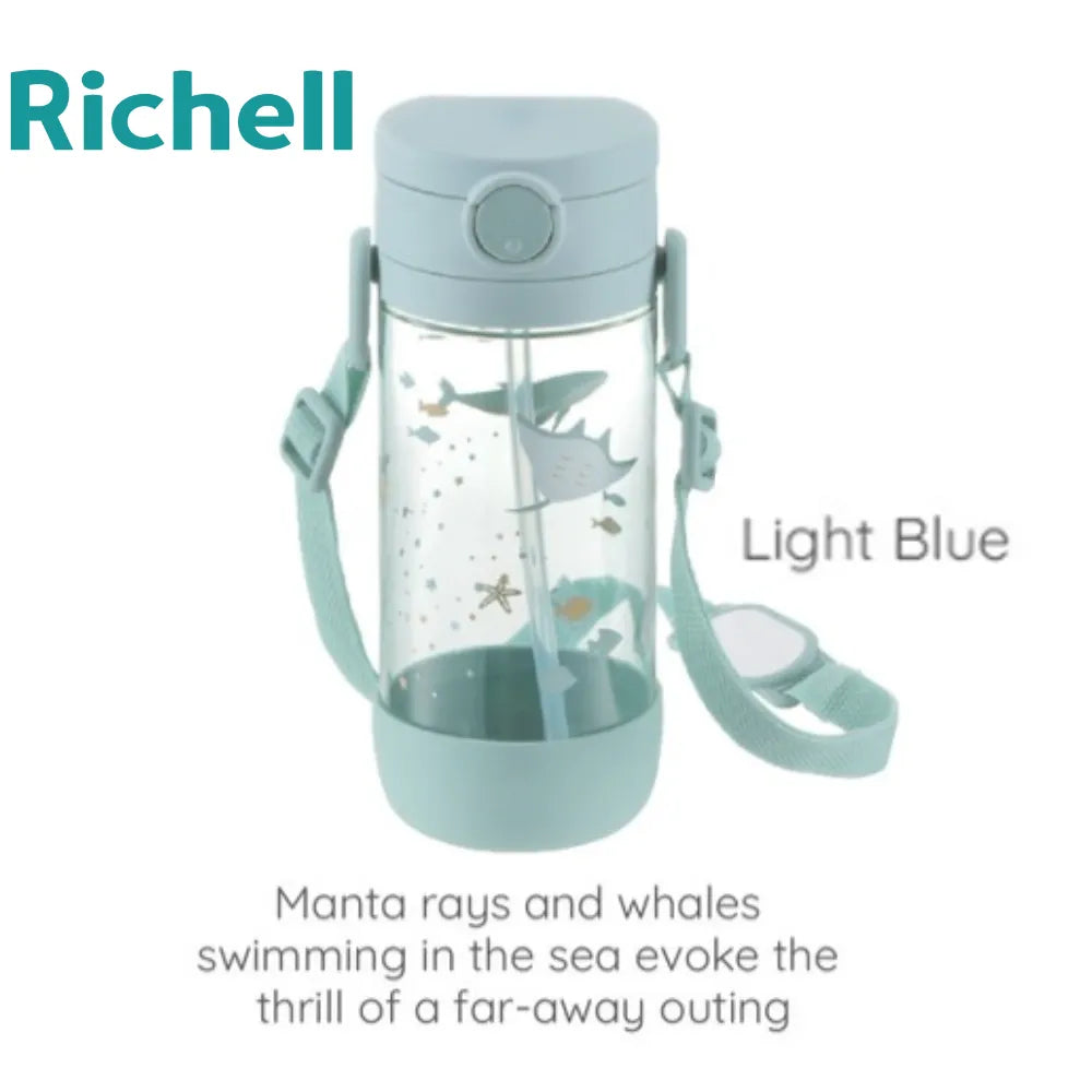 Richell AXSTARS Straw Bottle 450ml