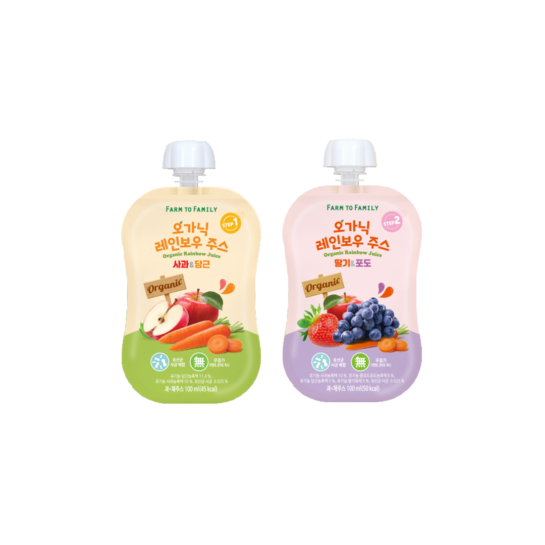 FarmToBaby Organic Rainbow Fruit Juice - 100ml (12m+) Expiry 06/22 | Little Baby.