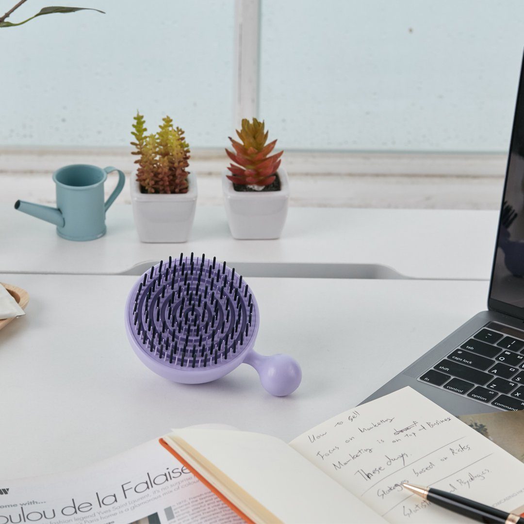 For Beaut Pure Me Detangling & Oil Removal Hair Brush - Serendipity Purple (Made in Korea) | Little Baby.
