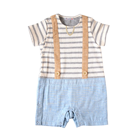 Hoppetta Boy Short Overall - Gray | Little Baby.