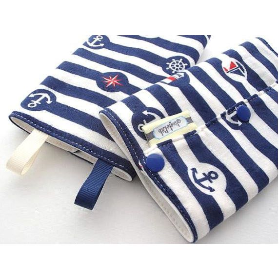 Jinglebib Drool Pad - Nautical | Little Baby.