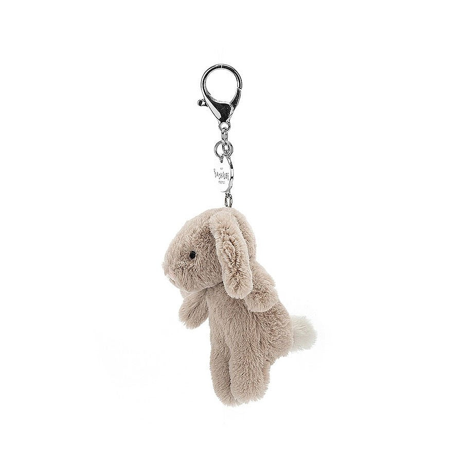 Jellycat Bashful Bunny Beige Bag Charm - H8cm